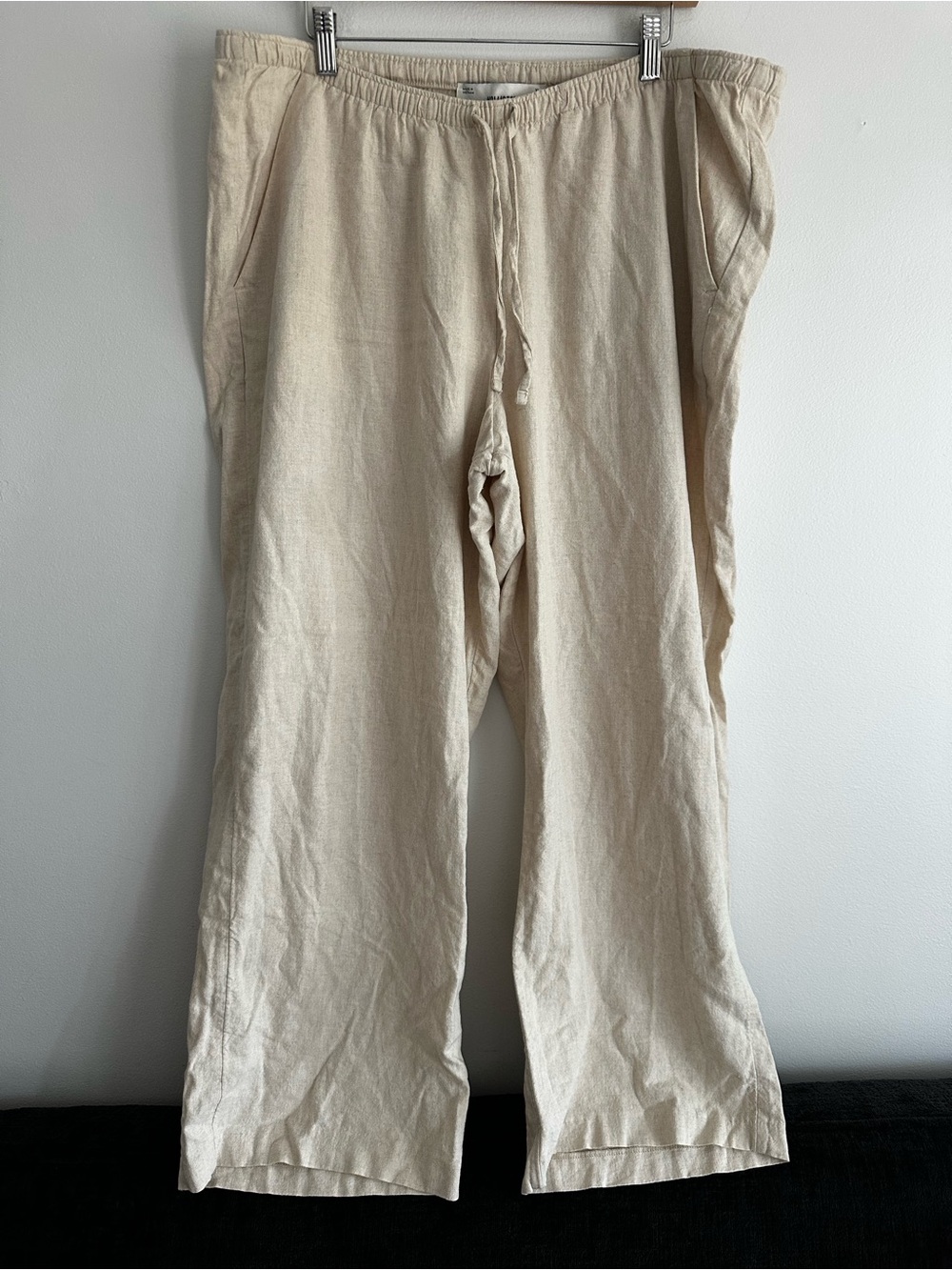 NWT Hollister Linen-Blend‎ Cream Light brown Pull on Pants Size XL
